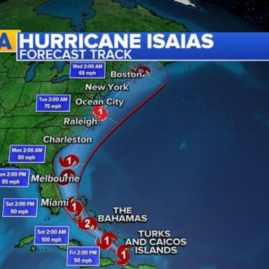 VIDEO: Isaias upgraded to Category 1 hurricane