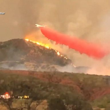 VIDEO: Residents in Southern California evacuate as massive wildfire grows