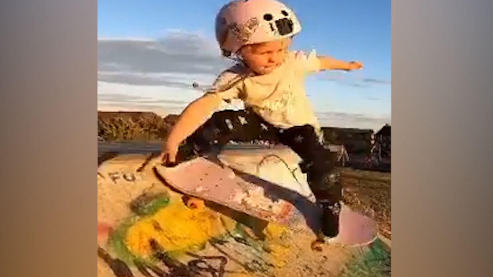 VIDEO: We want to get on this 3-year-old skateboarder’s level