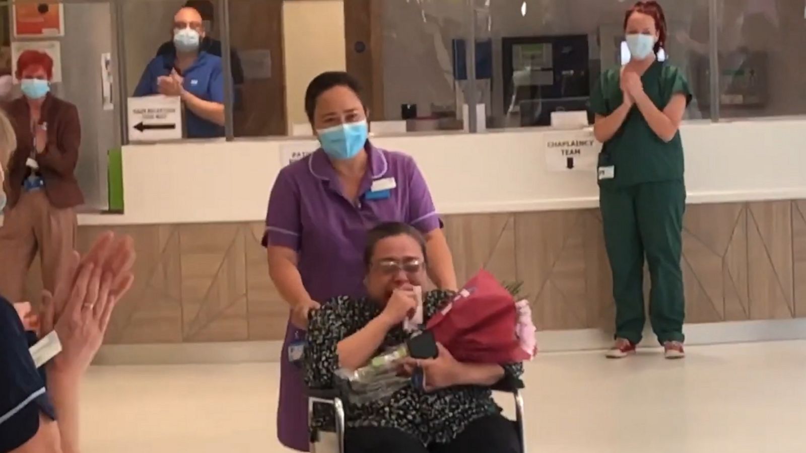 VIDEO: This nurse got the best hospital send-off after her 67-day battle with COVID-19