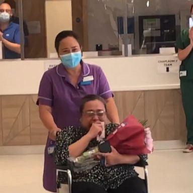 VIDEO: This nurse got the best hospital send-off after her 67-day battle with COVID-19 