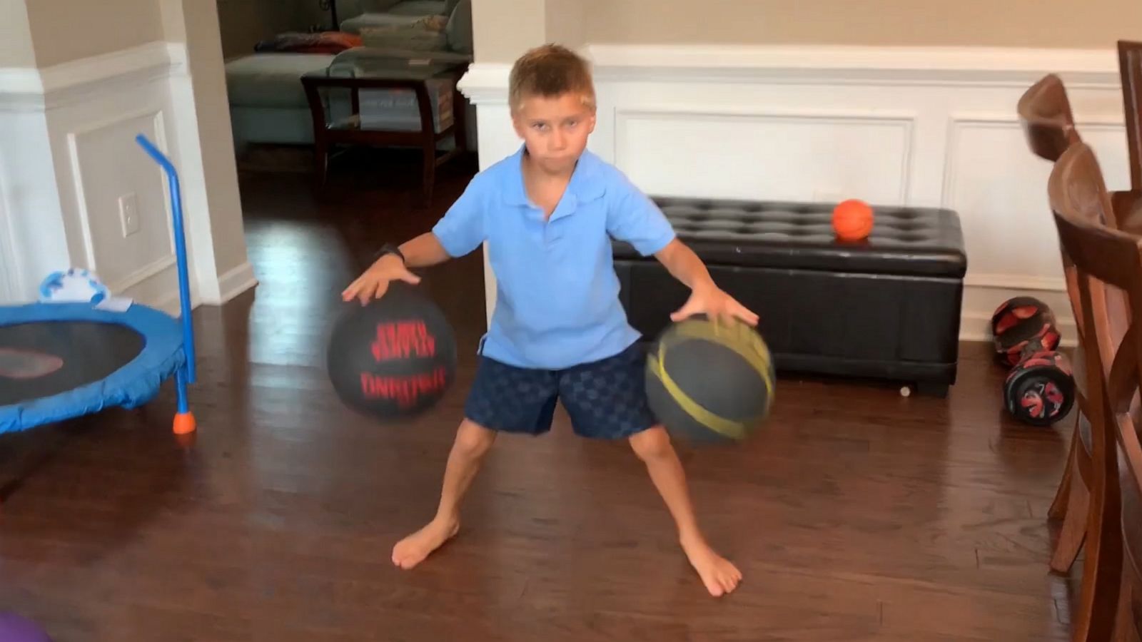 VIDEO: Kid conquers trick-shot obstacle course at home in one must see attempt