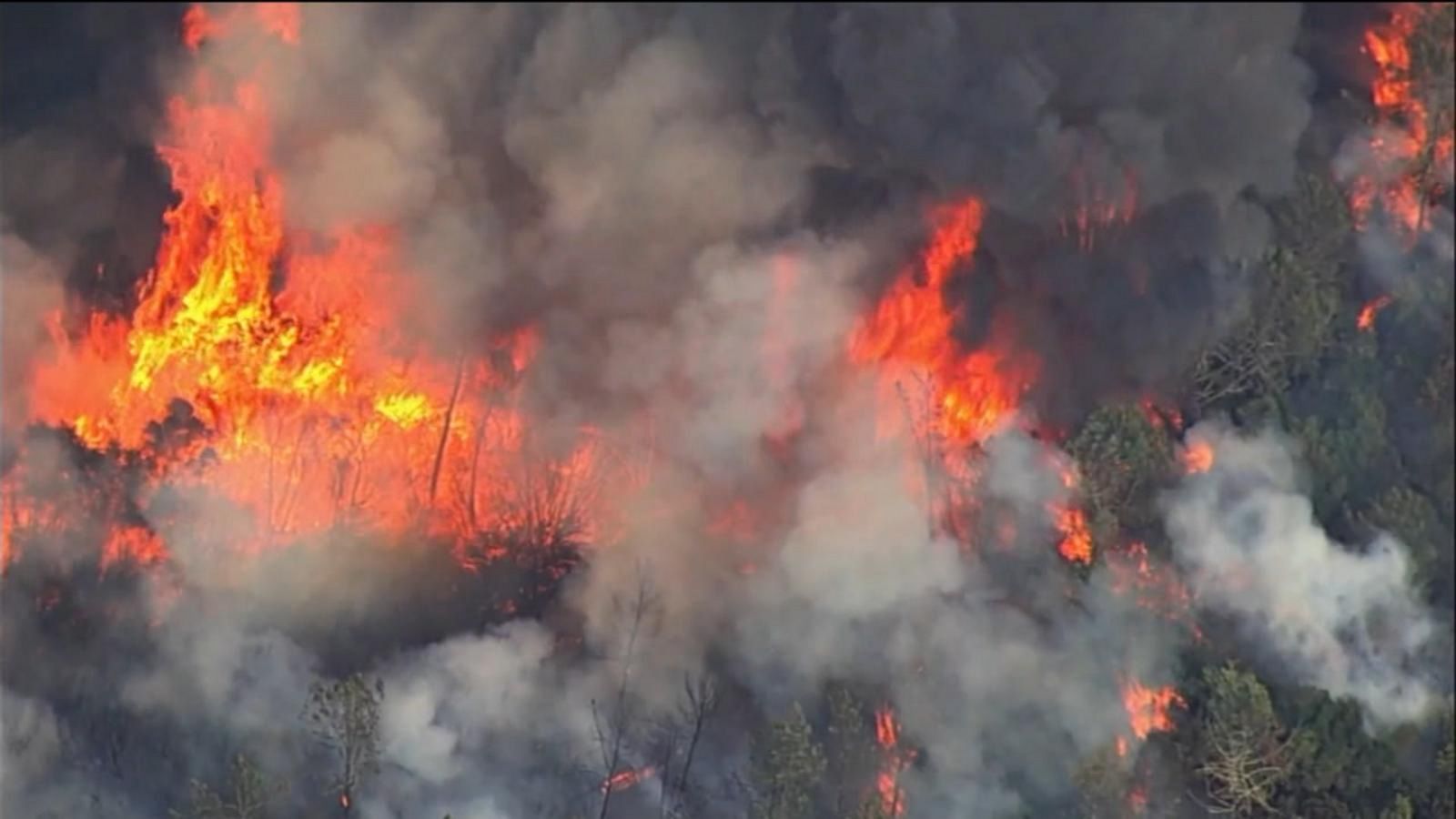 VIDEO: California wildfires rage on as firefighters battle flames, triple digit temperatures