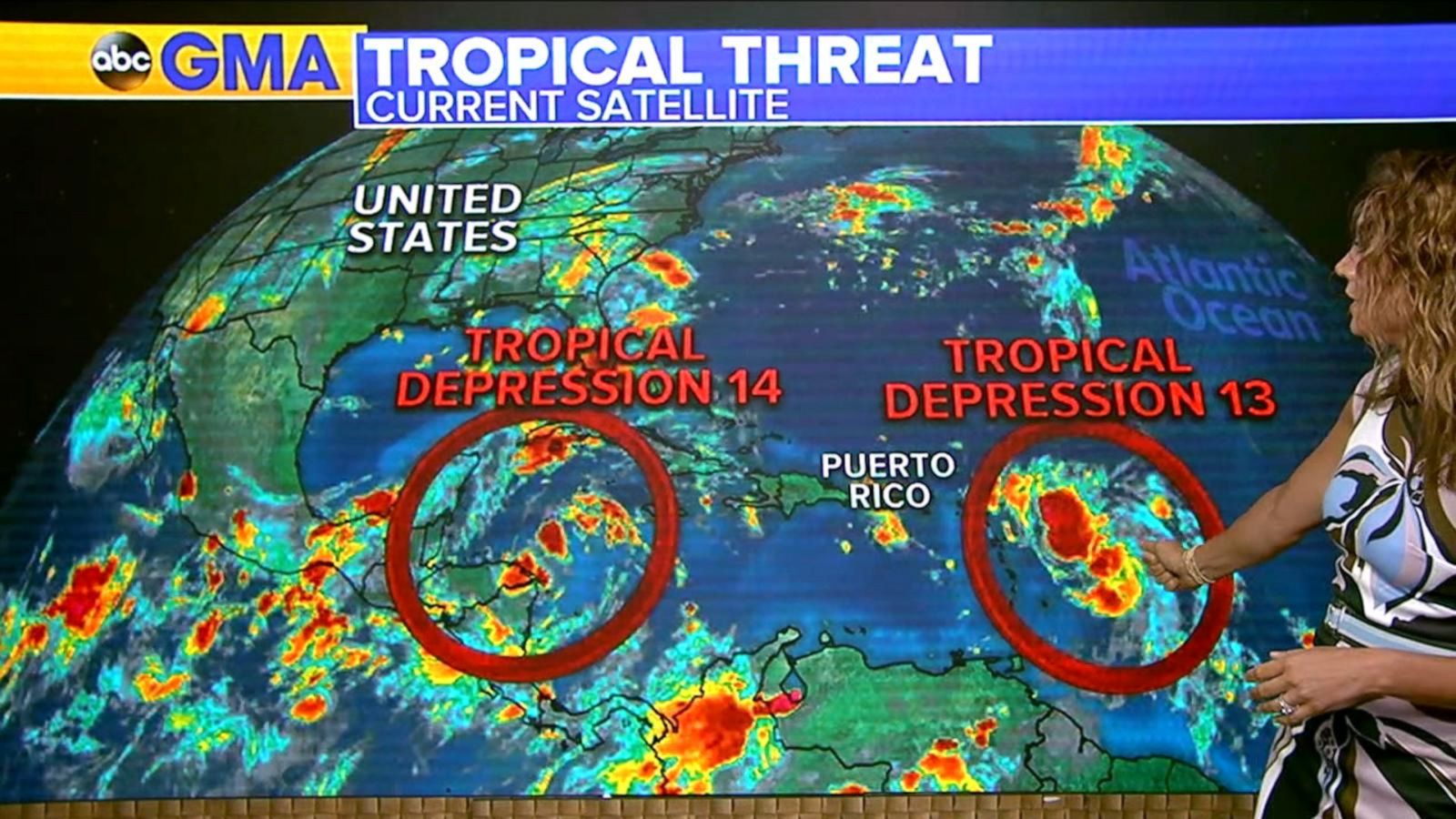 VIDEO: 2 storms churn in the Atlantic Ocean