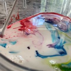 Make rainbow milk with Ginger Zee 