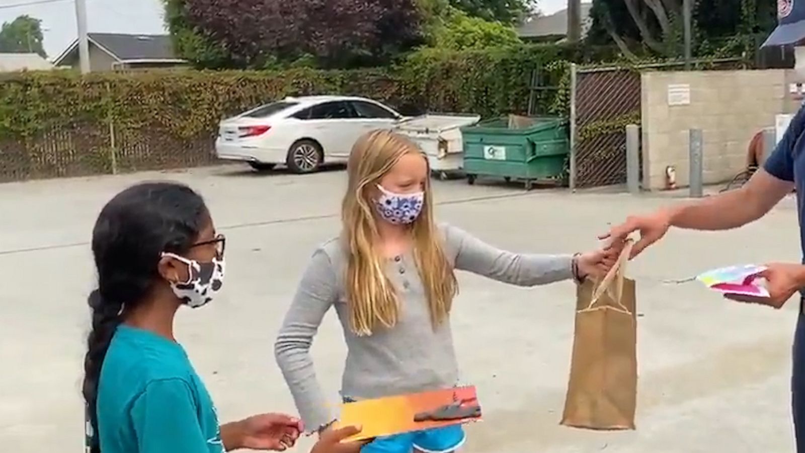 VIDEO: Young girls thank San Jose firefighters with cookies and cards