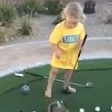 VIDEO: Boy's reaction to dog interrupting his golf game is all of us 