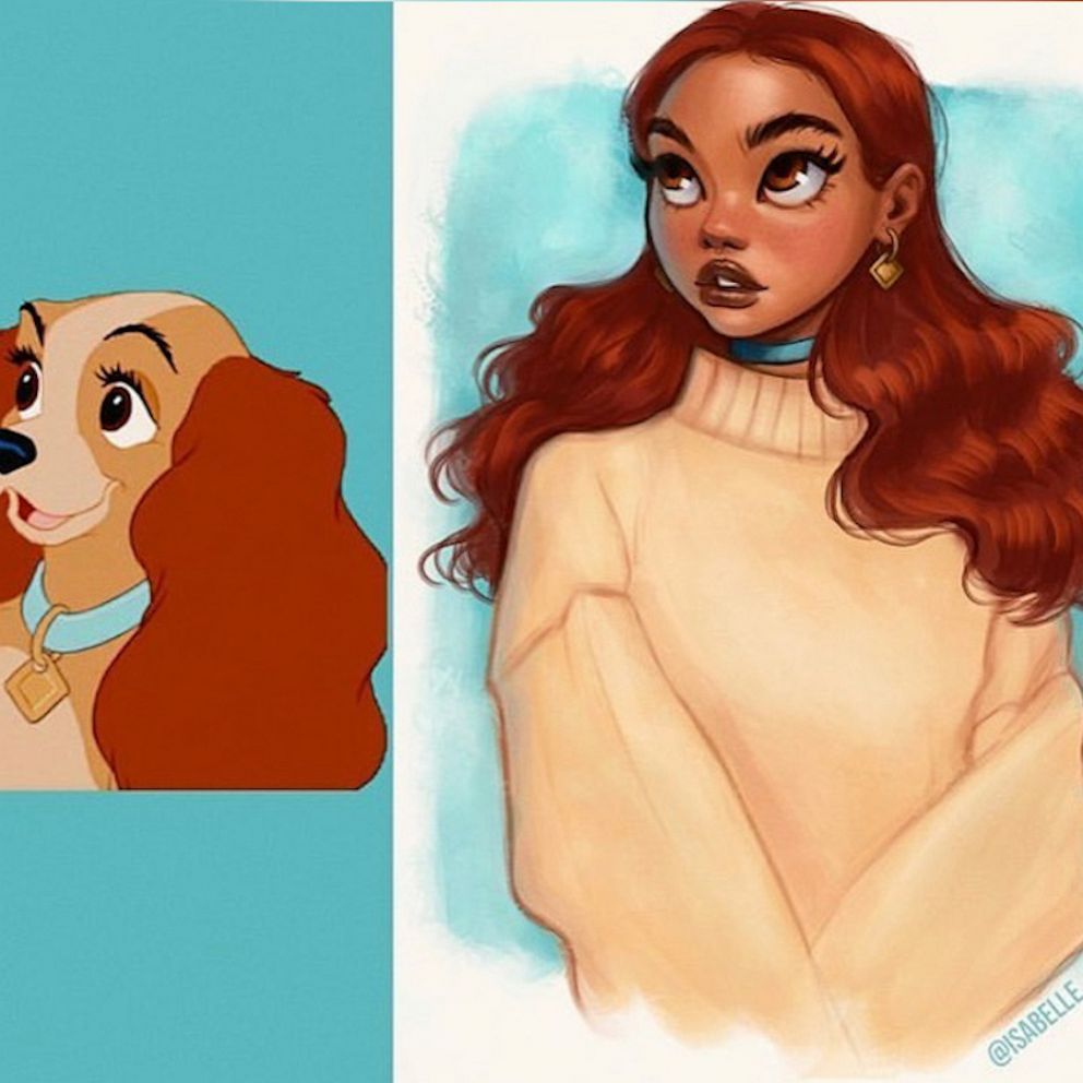 Artist draws Disney animal characters as humans and they're stunning - Good  Morning America