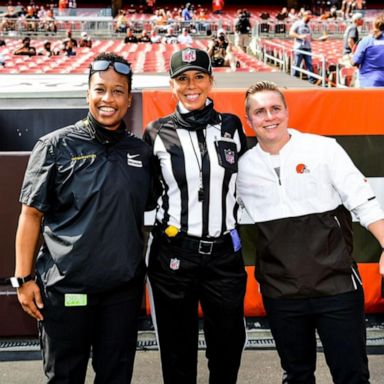 VIDEO: 3 women make history at NFL game