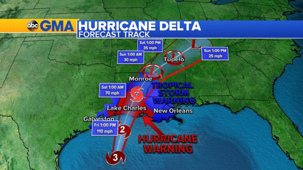 Tracking Hurricane Delta as it takes aim at Gulf Coast | GMA