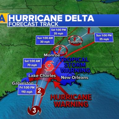 VIDEO: Tracking Hurricane Delta as it takes aim at Gulf Coast