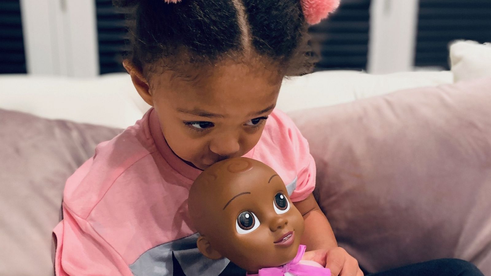 PHOTO: Serena William's daughter Olympia with her favorite doll Qai Qai.