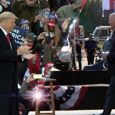 VIDEO: Trump, Biden campaign in swing states as early voting hits record high