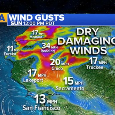 VIDEO: Strong winds fuel fires in the west