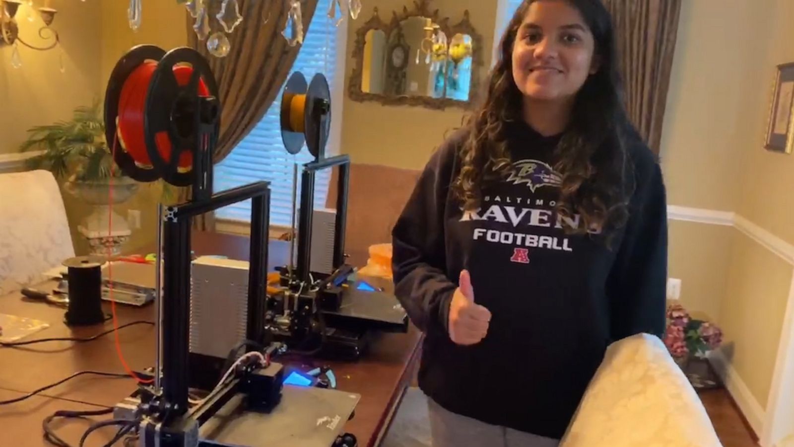 VIDEO: 11th grader builds 3D printer, creates up to 200 face shields for frontline workers