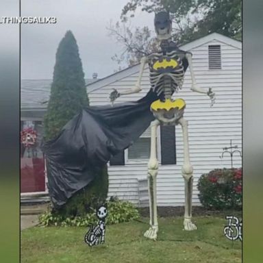 VIDEO: Giant skeleton decoration takes over Halloween 2020