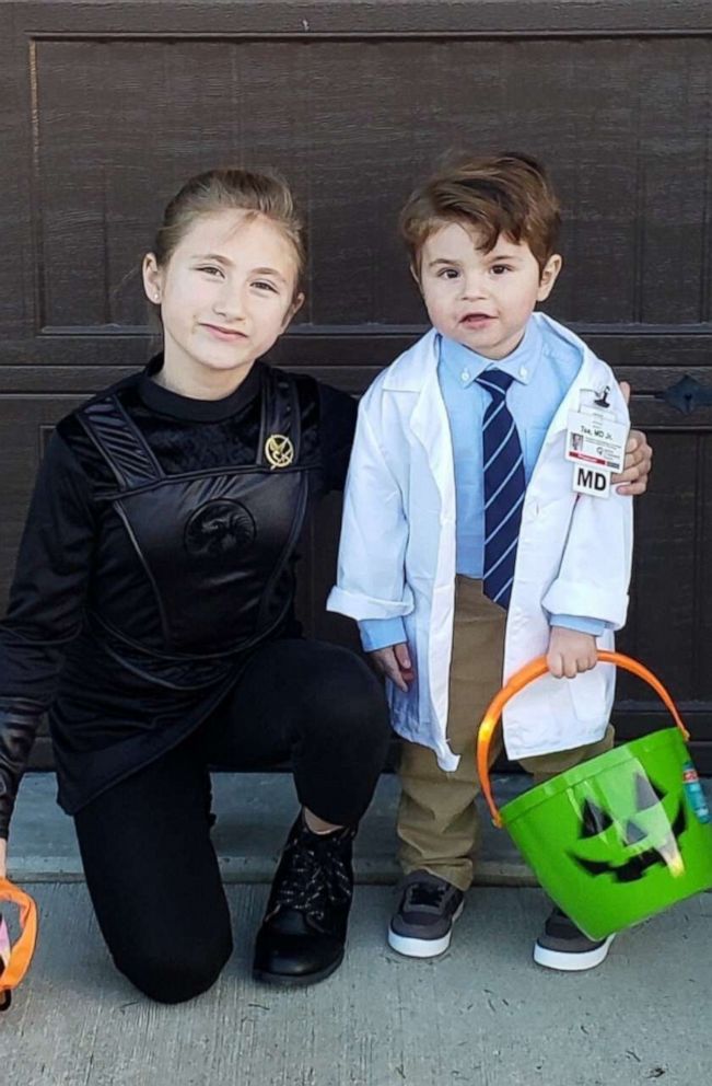 PHOTO: Jonah Bump with his sister on Halloween.