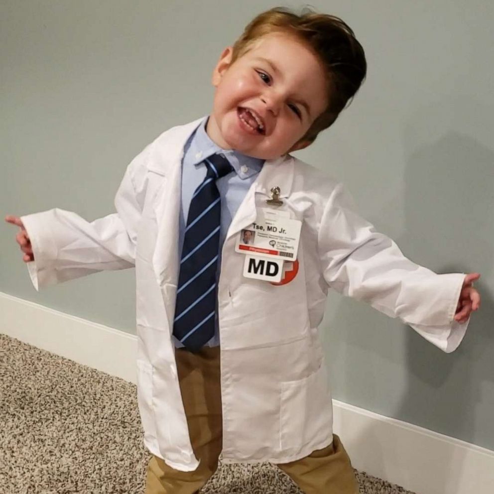 2-year-old boy with rare disease dresses up as his doctor for Halloween -  ABC News