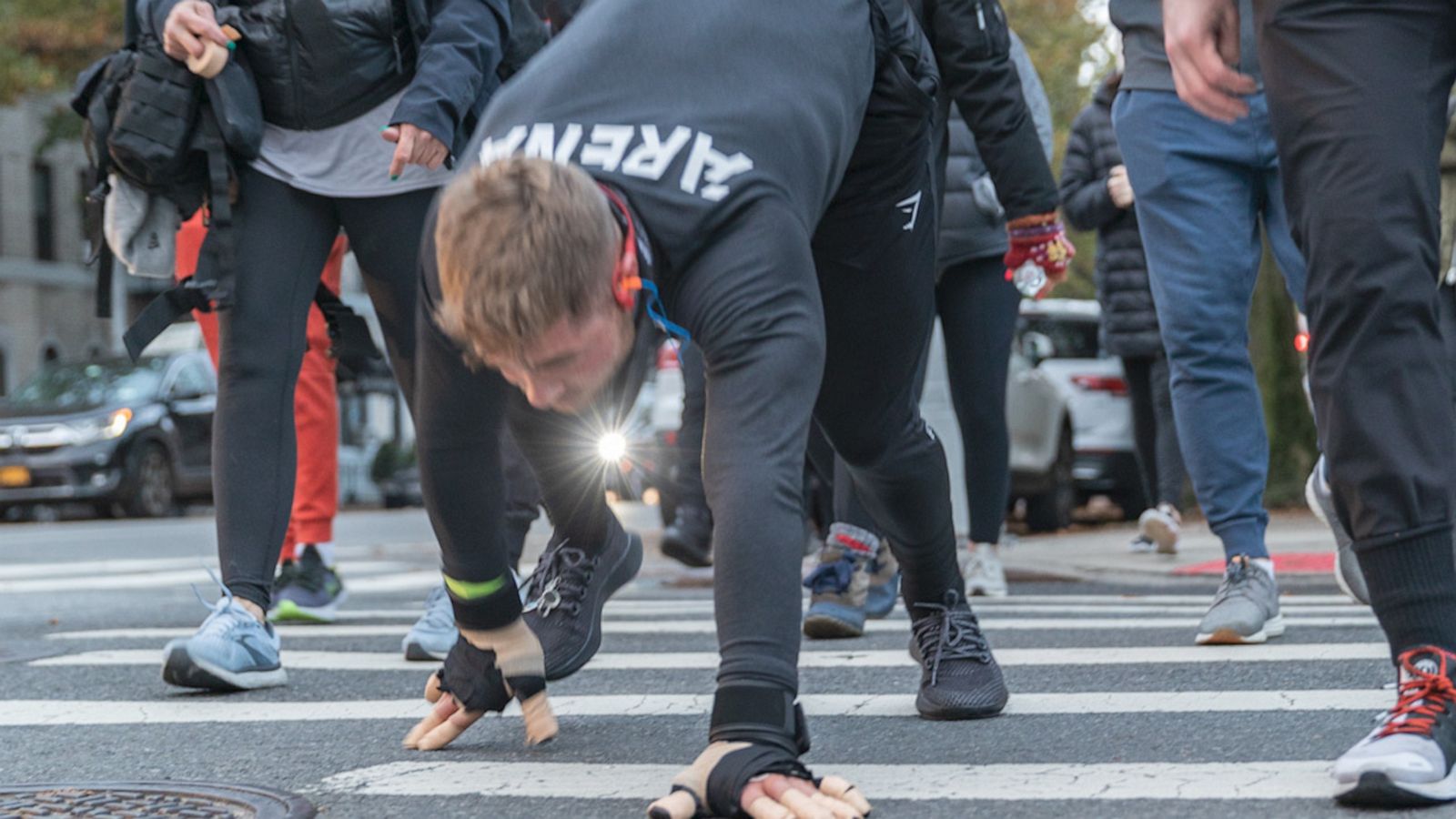 VIDEO: Man bear crawled 26 miles to bring awareness to mental health on this Veterans Day
