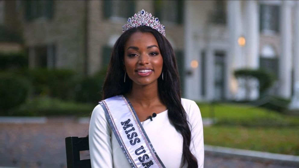 Video Newly crowned Miss USA Asya Branch visits 'GMA' - ABC News