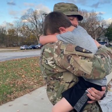 VIDEO: This deputy surprised his son in the best way when he returned from Afghanistan 