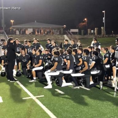 VIDEO: Special moment for high school football team manager