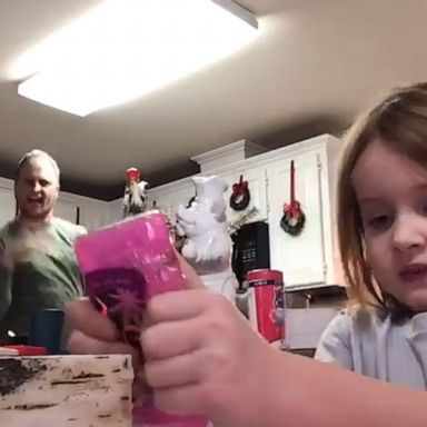 VIDEO: Dad hysterically dances as daughter does arts and crafts for virtual school