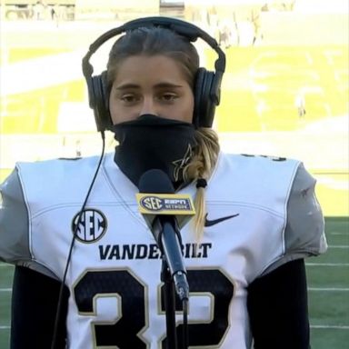 VIDEO: Vanderbilt makes history with 1st woman kicker