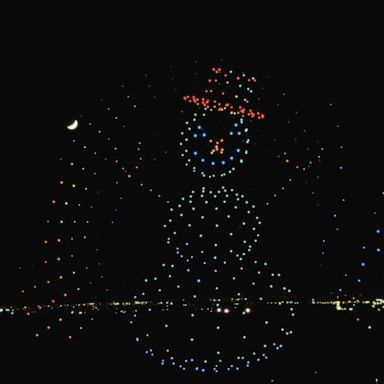 VIDEO: Drones light up sky to bring holiday spirit