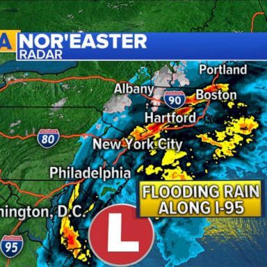 VIDEO: Nor'easter bringing heavy rain, snow and gusty winds to northeast US