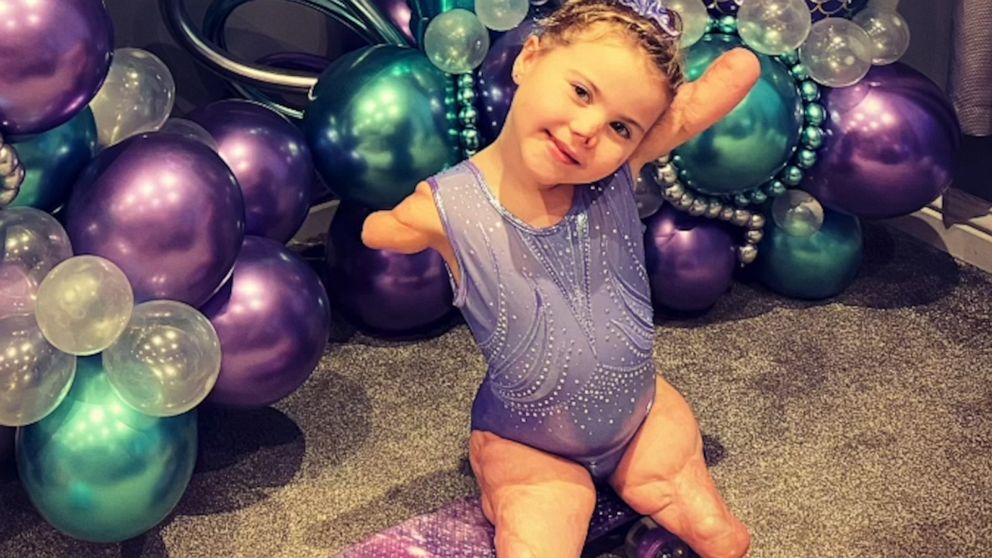7 Year Old Quadruple Amputee And Meningitis Survivor Dreams Of Becoming Star Gymnast Video Abc News