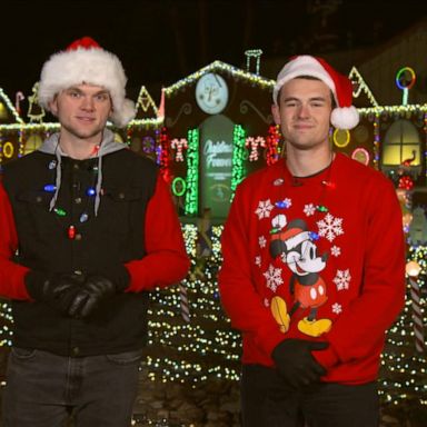 VIDEO: Kyle and Sammy Pratt debut their extravagant Christmas light display on ‘GMA’