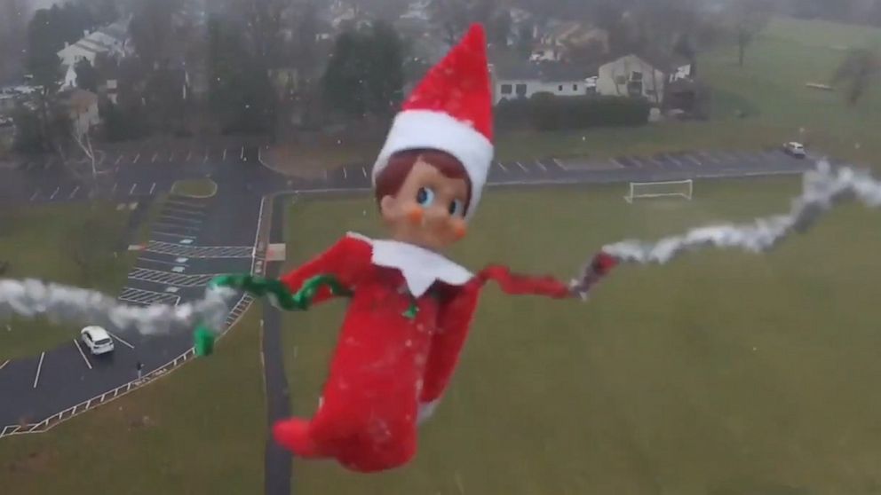 VIDEO: Watch as this adorable elf soars through a scenic drone flight 
