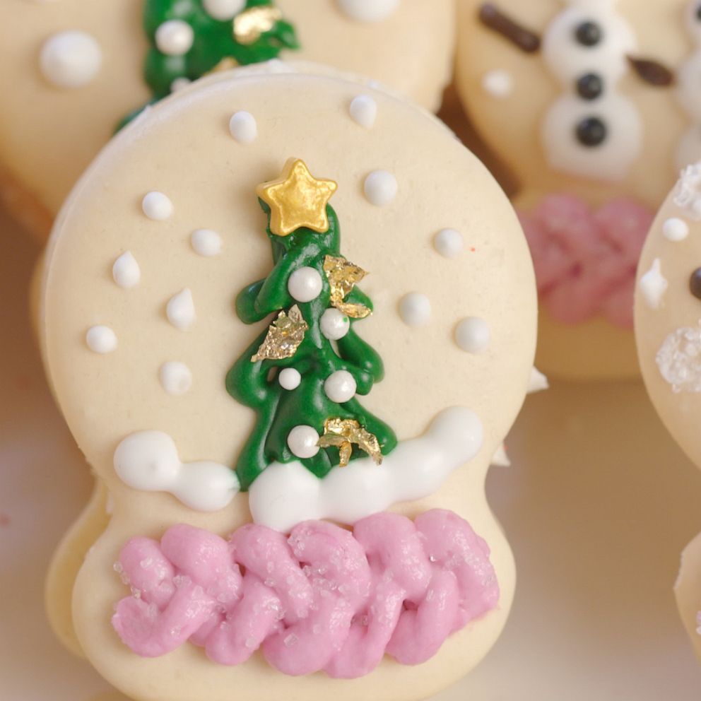 VIDEO: Make snow globe macaron cookies at home for the holidays