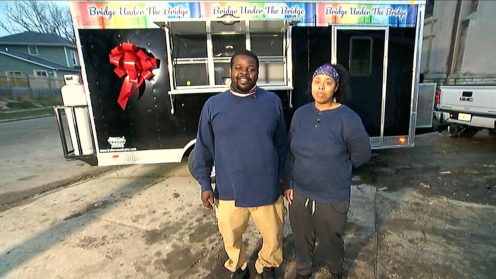 PHOTO: Bridgette Williams-Robinson and her husband Jovountae Robinson with their new food trailer to use for Bridge Under the Bridge. 