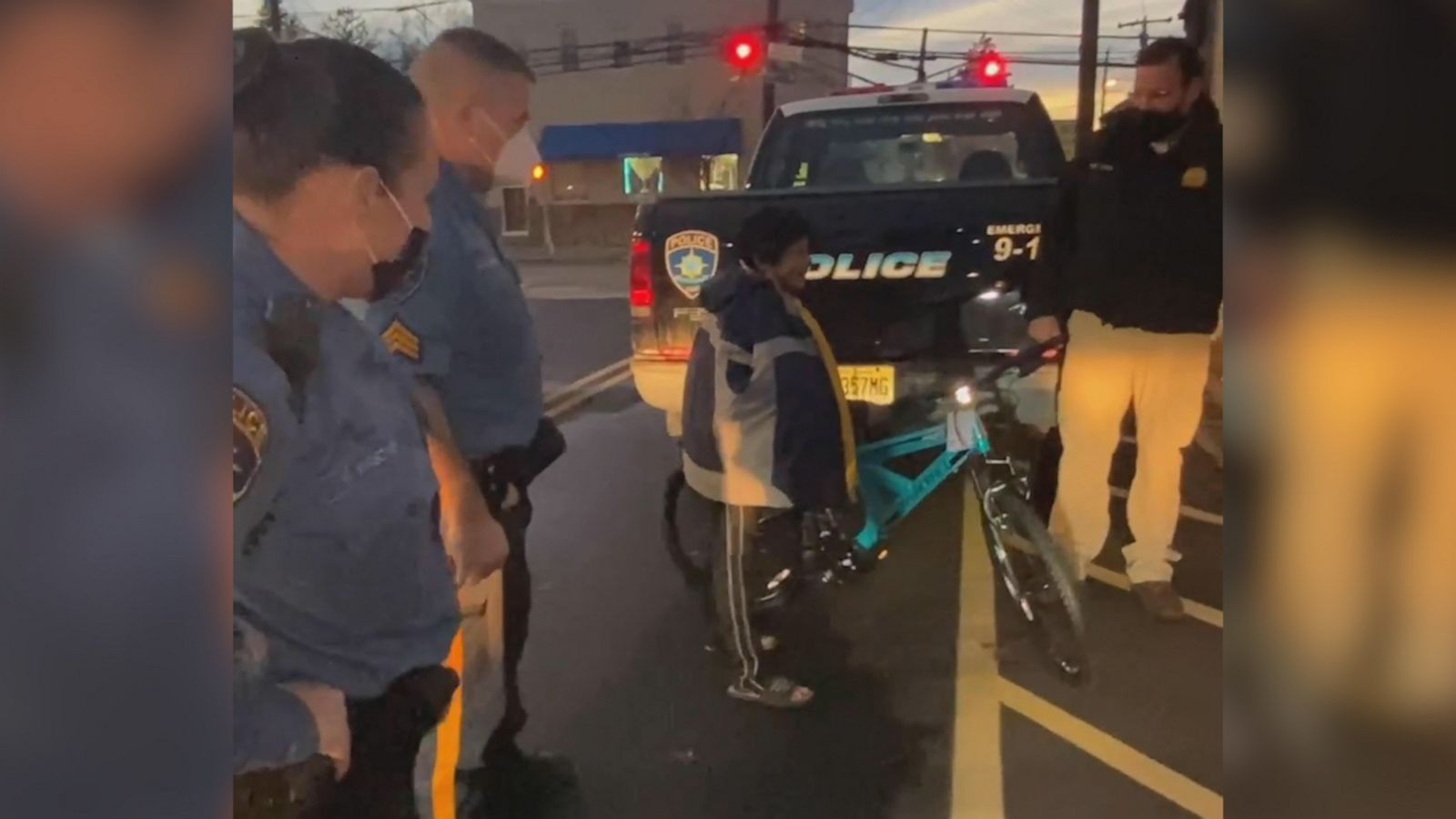 VIDEO: Boy surprised by police with bike for Christmas