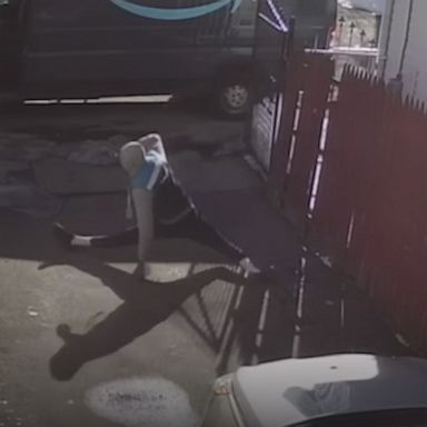 VIDEO: Security camera catches delivery driver breaking it down 