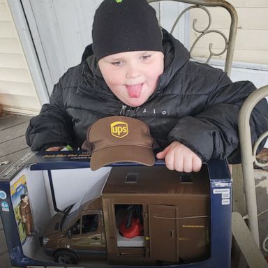 VIDEO: UPS drivers deliver a special surprise to their biggest fan