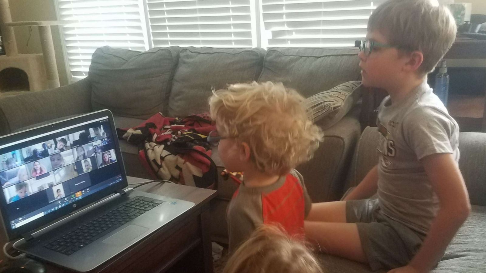 PHOTO: Kids use Zoom to keep in touch with friends.