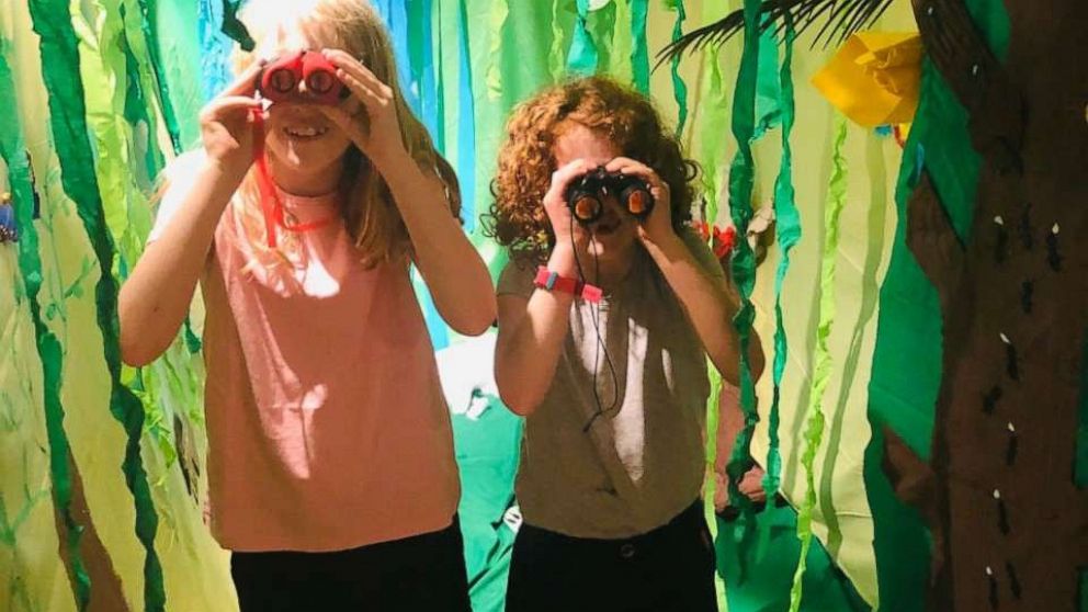 PHOTO: A family who had to cancel their trip to Costa Rica spent two weeks creating a rainforest in their basement.