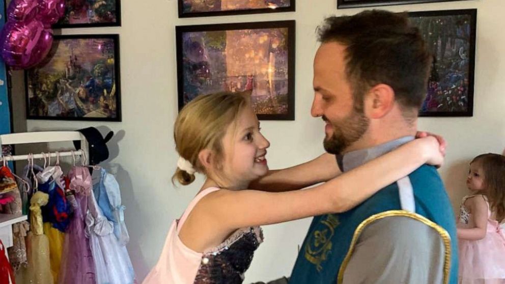 PHOTO: Josh and Ava McAloon at their at-home father-daughter dance.