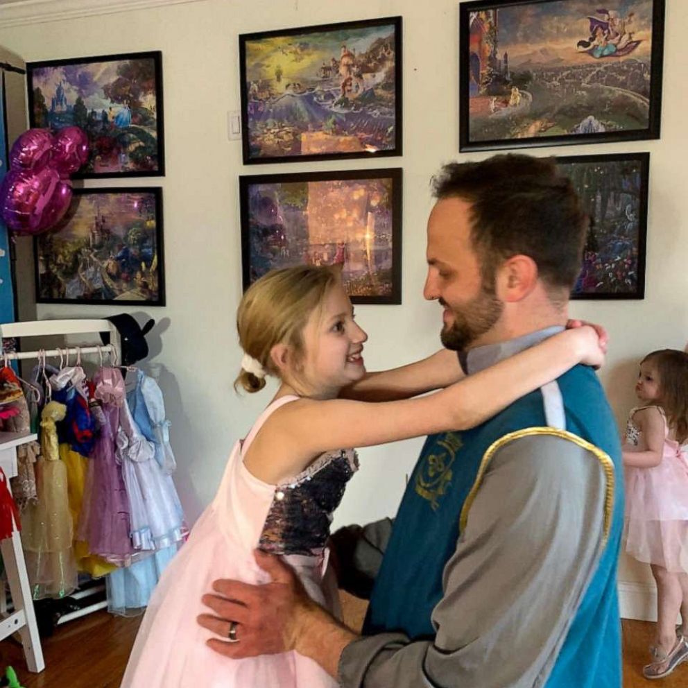 VIDEO: This dad took his daughters to an 'at-home' daddy-daughter dance 