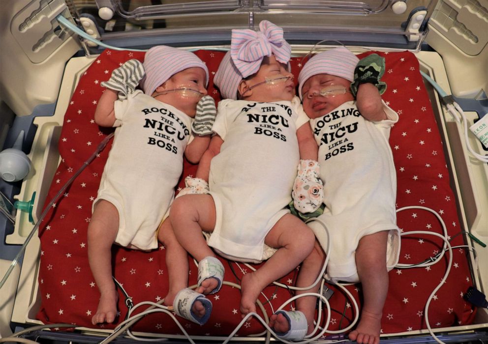 PHOTO: Triplets Adriel, Isabella and Nathaniel. 