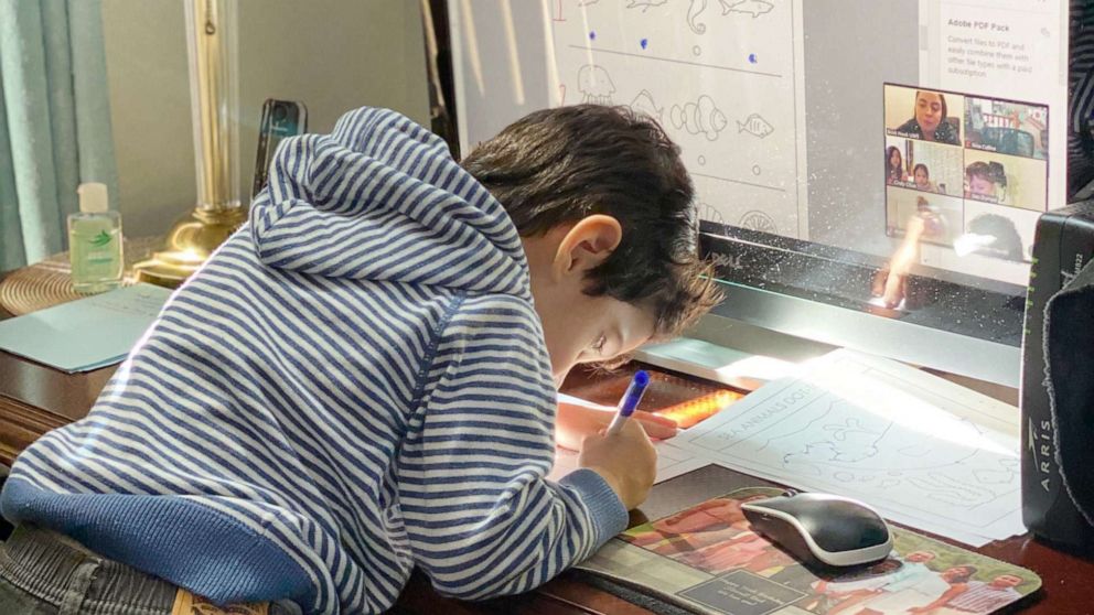 PHOTO: A Book Nook Enrichment student takes virtual classes. 