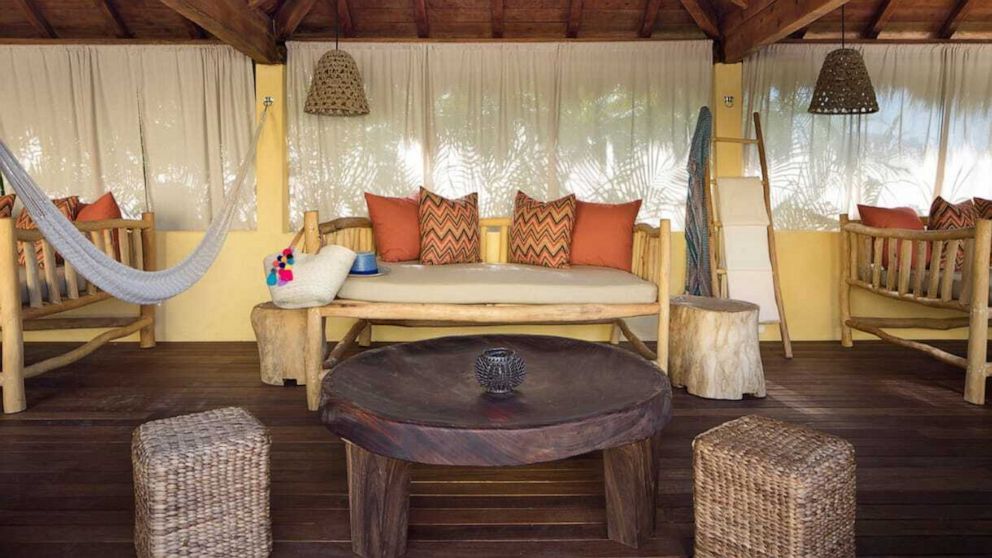 PHOTO: Poolside cabanas have been turned into work and learning stations at the Four Seasons Punta Mita. 