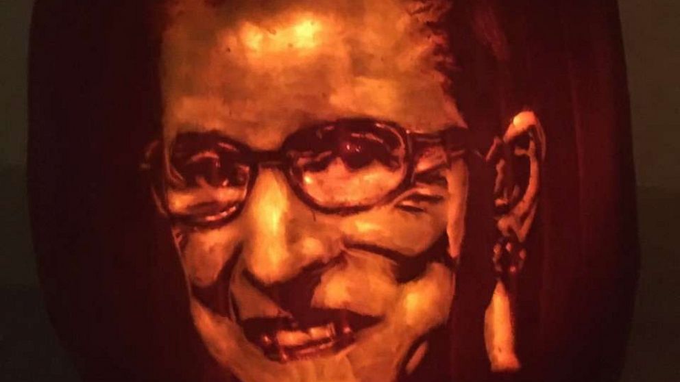 PHOTO: Ruth Bader Ginsberg pumpkin carving.