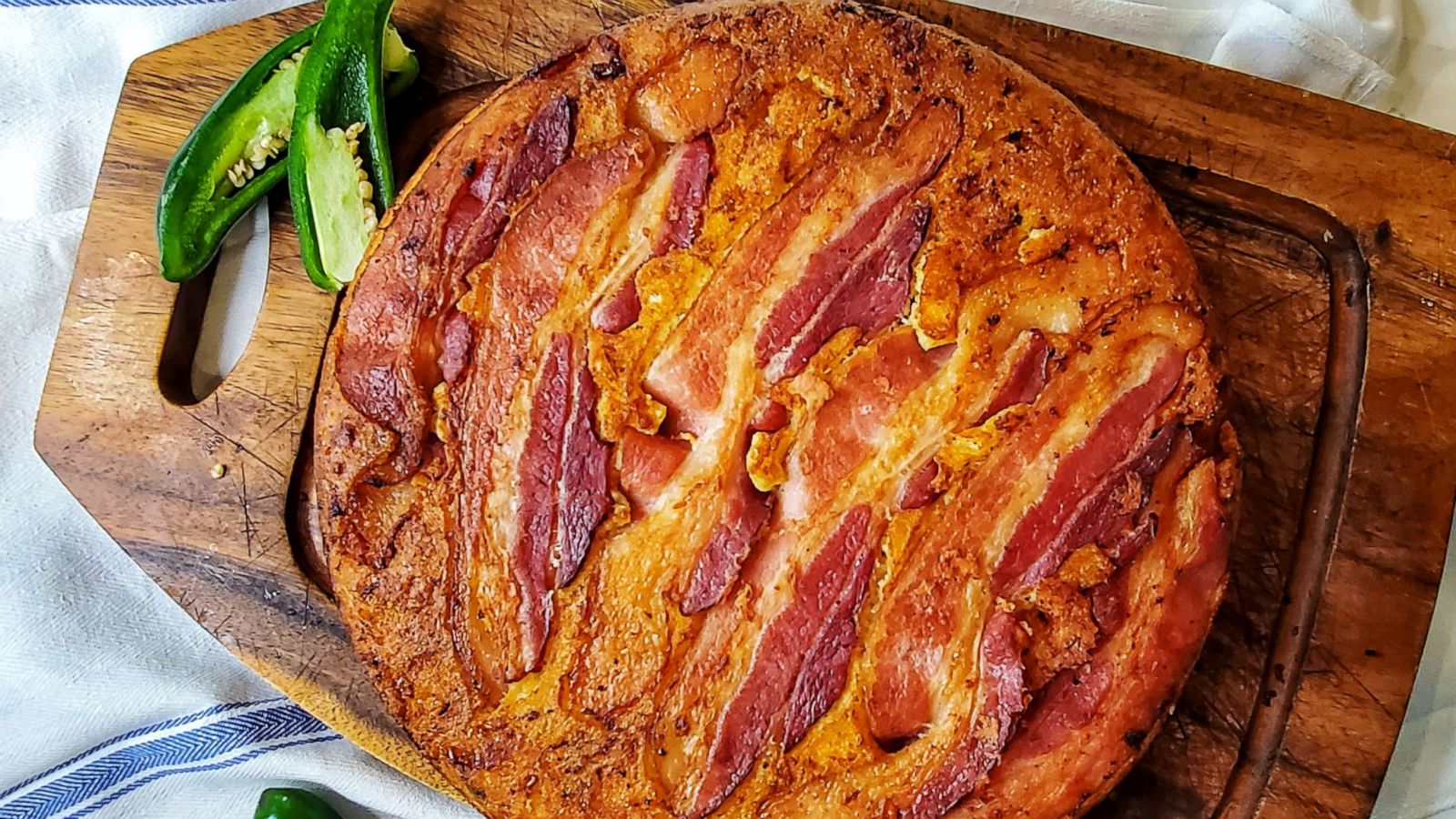 PHOTO: Upside down bacon jalapeño cornbread.