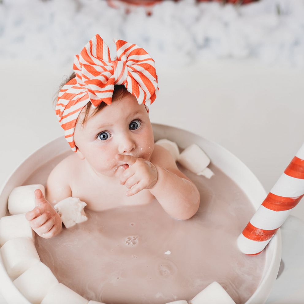 VIDEO: This baby in a cup of hot cocoa is keeping things sweet on Christmas 