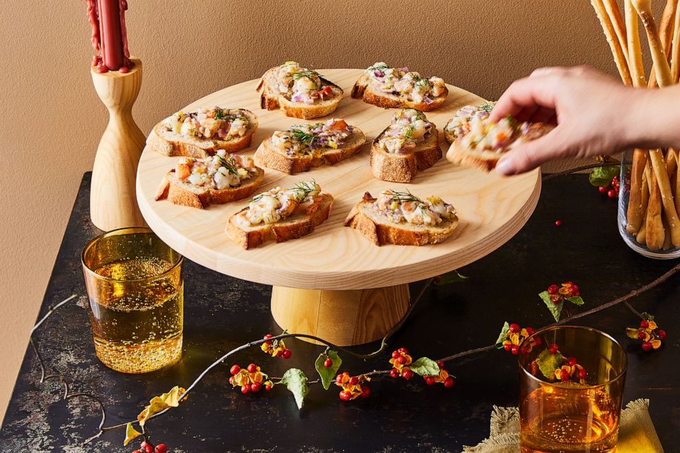 PHOTO: Herby shrimp toasts.