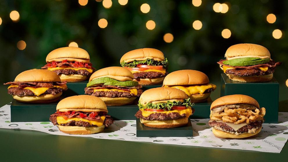 PHOTO: A lineup of burgers that will be offered during the Shake Shack Burger Blitz promo.